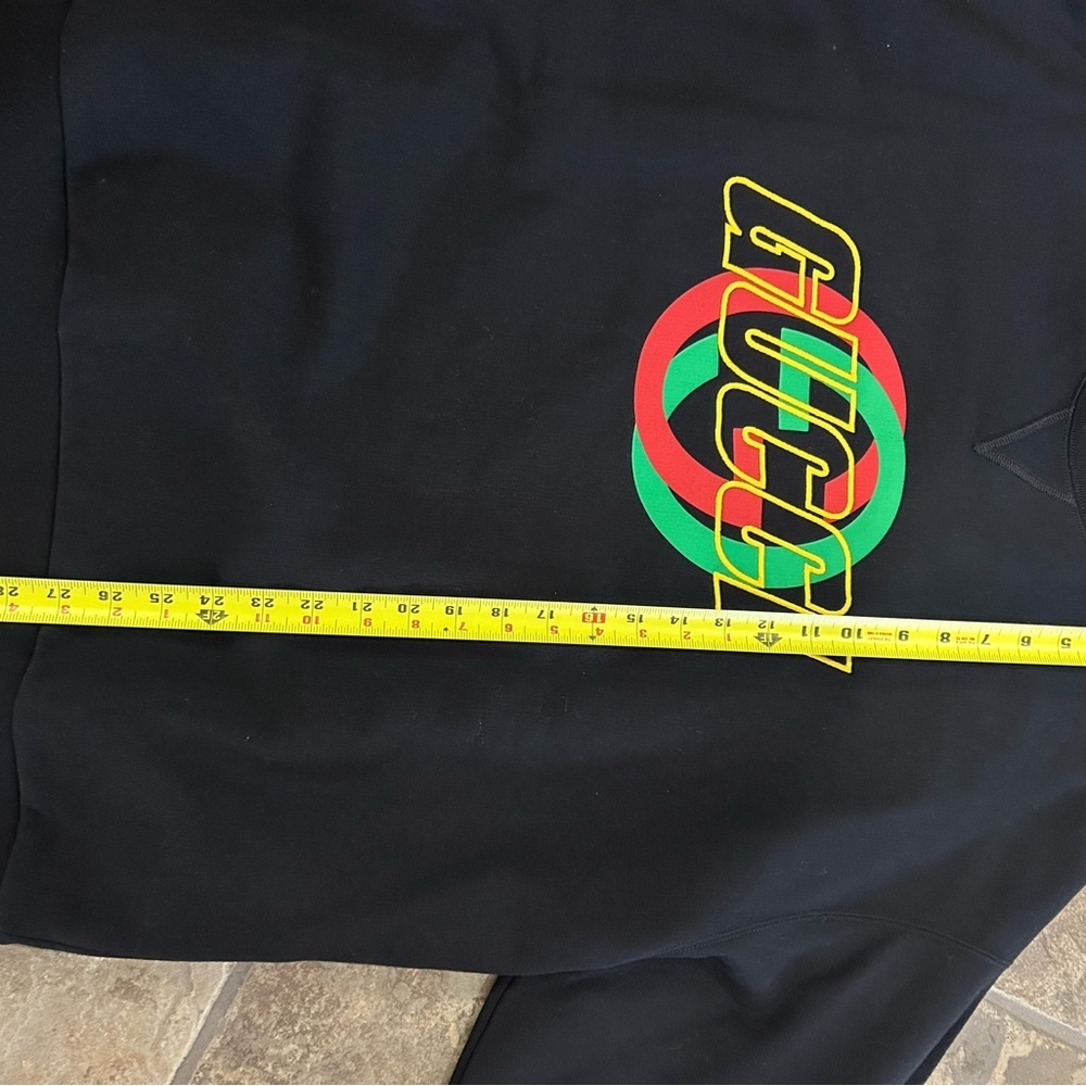 Men's Gucci interlocking G jersey, cotton logo sweatshirt size XXL made in Italy - Picture 9 of 10